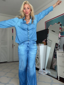 Jordann Jammies Denim Dreams Wide Leg Pants 6